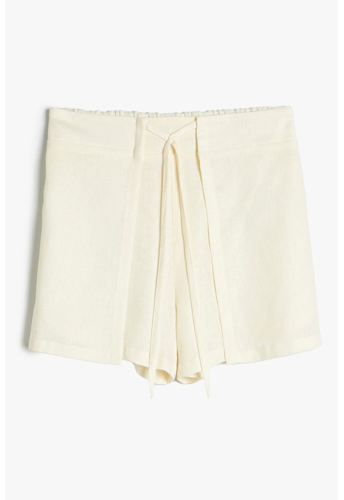 Pantaloni scurti din amestec de in-FETE/IMBRACAMINTE/Sorturi-IMBRACAMINTE/Sorturi