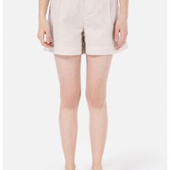 Pantaloni scurti din amestec de in si bumbac-FEMEI/IMBRACAMINTE/Pantaloni si colanti-IMBRACAMINTE/Pantaloni si colanti