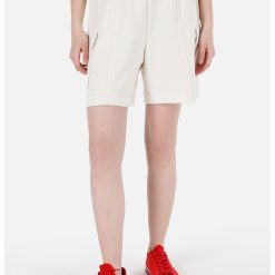 Pantaloni scurti din amestec de modal cu talie inalta-FEMEI/IMBRACAMINTE/Pantaloni si colanti-IMBRACAMINTE/Pantaloni si colanti