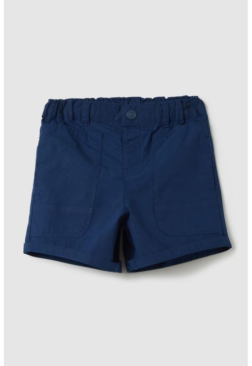 Pantaloni scurti uni din bumbac-BAIETI/IMBRACAMINTE/Sorturi-IMBRACAMINTE/Sorturi