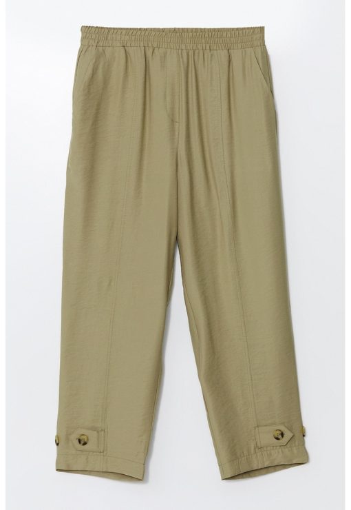 Pantaloni uni din amestec de modal-FEMEI/IMBRACAMINTE/Pantaloni si colanti-IMBRACAMINTE/Pantaloni si colanti