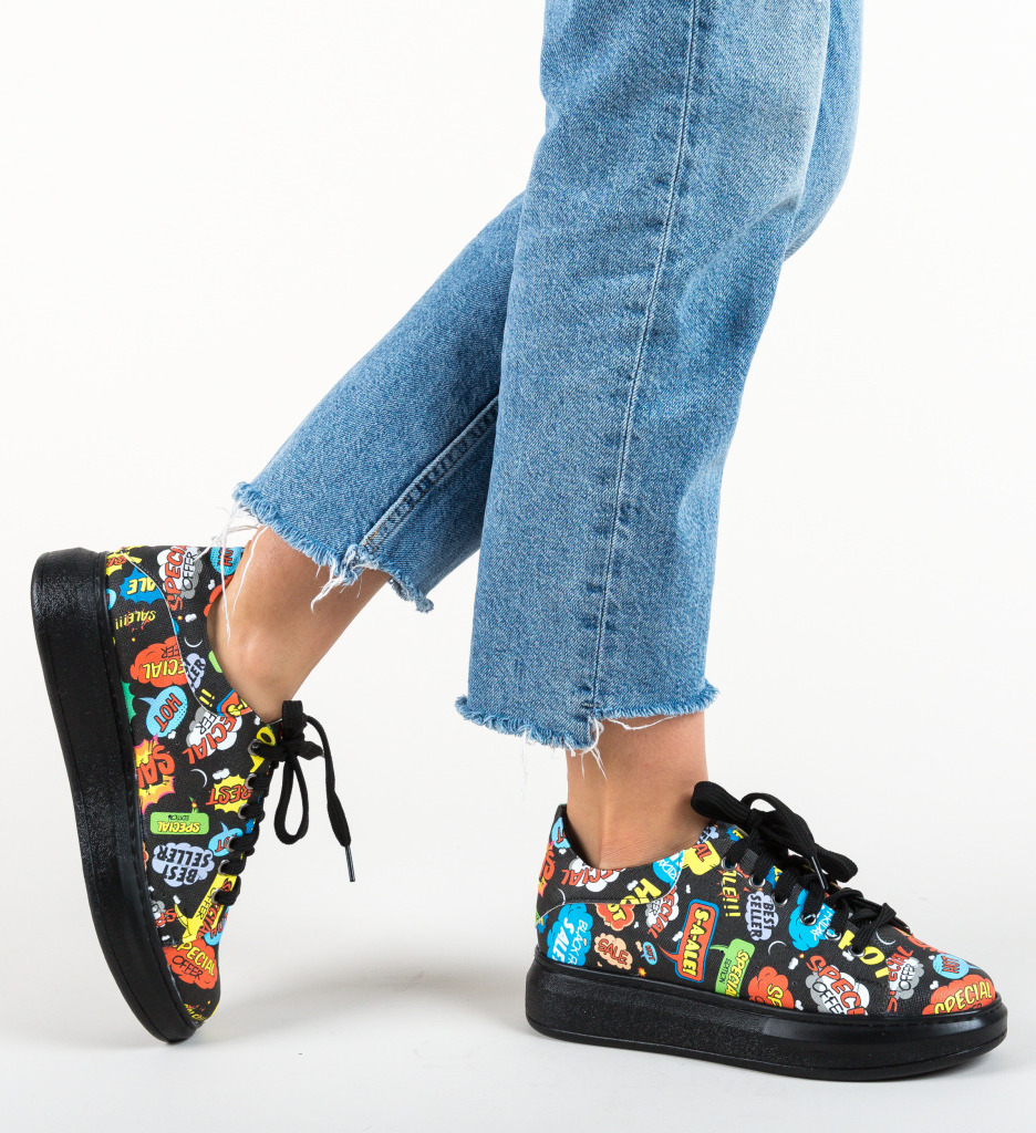 Pantofi Sport Arli Negri 2-Sport-Sneakers damă