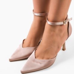 Pantofi cu toc Cafelini Bej 4