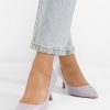 Pantofi cu toc subtire Lasena mov-Pantofi Stiletto-Pantofi cu toc