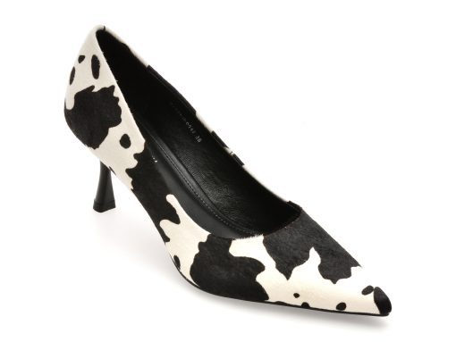 Pantofi eleganti EPICA PREMIUM alb-negru