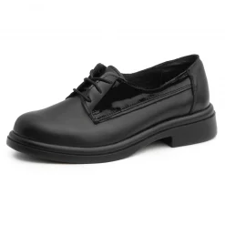 Pantofi piele naturala 345 negru-lac-Pantofi-Pantofi