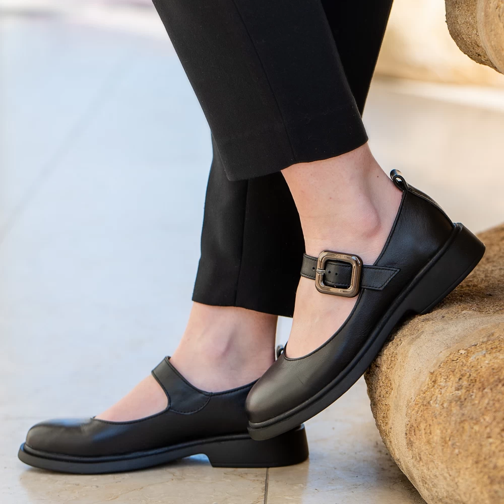 Pantofi piele naturala 645 negru-Pantofi-Pantofi