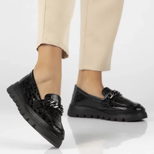 Pantofi piele naturala 6467 negru-Pantofi-Pantofi