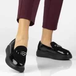 Pantofi piele naturala 7216 negru-Pantofi-Pantofi