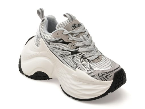 Pantofi sport BASLS argintii