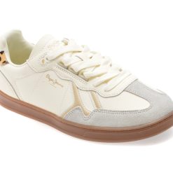 Pantofi sport PEPE JEANS albi