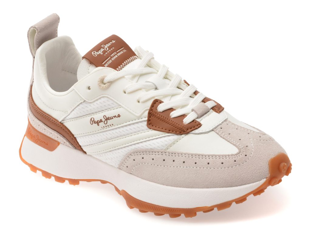 Pantofi sport PEPE JEANS albi