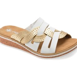 Papuci RIEKER albi