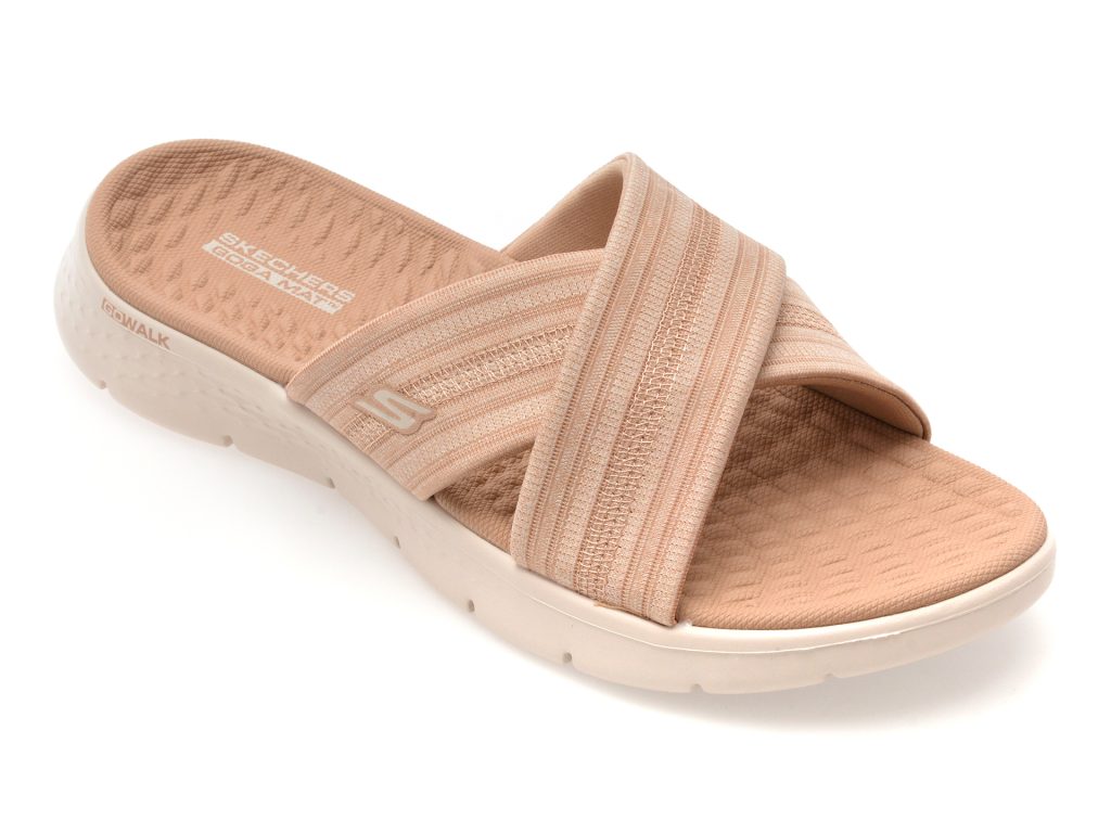 Papuci SKECHERS bej