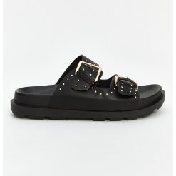 Papuci cu aplicatii cu strasuri-FEMEI/INCALTAMINTE/Papuci-INCALTAMINTE/Papuci