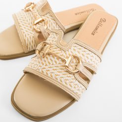 Papuci dama Belle Bej 3