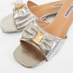 Papuci dama Izaak Argintii 3