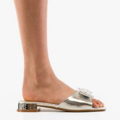 Papuci dama Izaak Argintii 5