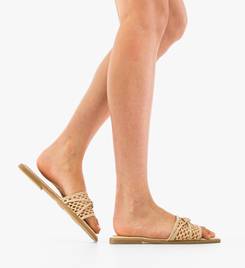 Papuci dama Madiha Bej-Sandale-Sandale