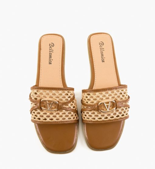 Papuci dama Madiha Camel-Sandale-Sandale