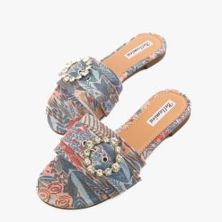 Papuci dama Saul Albastri 5