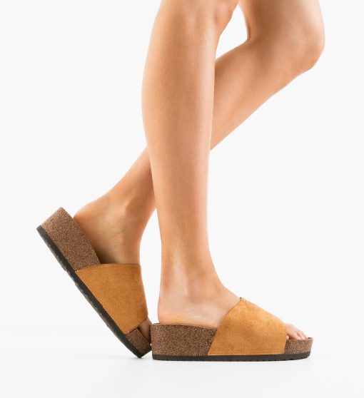 Papuci dama Tapan Camel-Sandale-Sandale