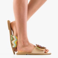 Papuci dama Wang Bej-Sandale-Sandale