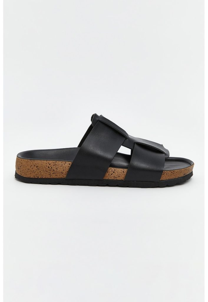 Papuci de piele ecologica-BARBATI/INCALTAMINTE/Papuci-INCALTAMINTE/Papuci