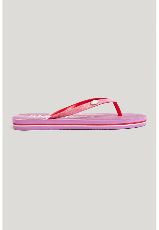 Papuci flip-flop cu logo-FETE/INCALTAMINTE/Papuci-INCALTAMINTE/Papuci