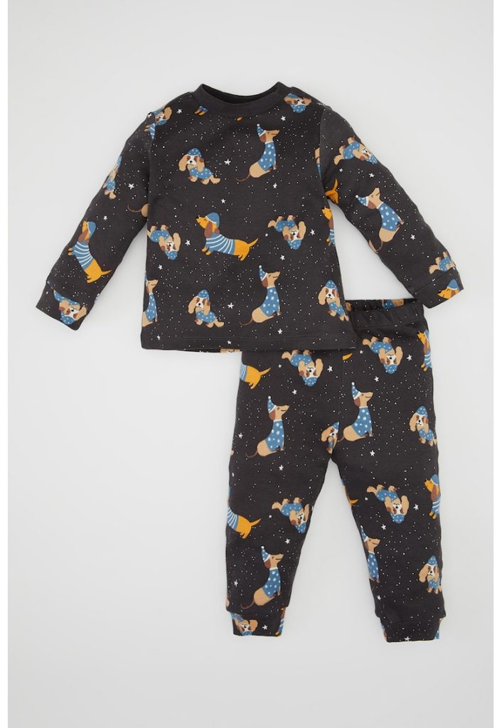 Pijama cu imprimeu grafic si pantaloni lungi-BAIETI/IMBRACAMINTE/Pijamale si halate de baie-IMBRACAMINTE/Pijamale si halate de baie