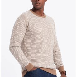 Pulover de bumbac cu decolteu la baza gatului-BARBATI/IMBRACAMINTE/Pulovere si cardigane-IMBRACAMINTE/Pulovere si cardigane