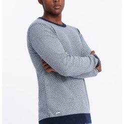 Pulover de bumbac cu decolteu la baza gatului-BARBATI/IMBRACAMINTE/Pulovere si cardigane-IMBRACAMINTE/Pulovere si cardigane