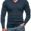 Pulover tricotat fin cu decolteu in V-BARBATI/IMBRACAMINTE/Pulovere si cardigane-IMBRACAMINTE/Pulovere si cardigane