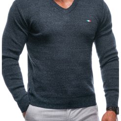 Pulover tricotat fin cu decolteu in V-BARBATI/IMBRACAMINTE/Pulovere si cardigane-IMBRACAMINTE/Pulovere si cardigane