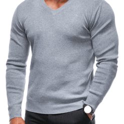 Pulover tricotat fin cu decolteu in V-BARBATI/IMBRACAMINTE/Pulovere si cardigane-IMBRACAMINTE/Pulovere si cardigane