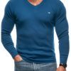 Pulover tricotat fin cu decolteu in V-BARBATI/IMBRACAMINTE/Pulovere si cardigane-IMBRACAMINTE/Pulovere si cardigane