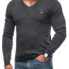 Pulover tricotat fin cu decolteu in V-BARBATI/IMBRACAMINTE/Pulovere si cardigane-IMBRACAMINTE/Pulovere si cardigane