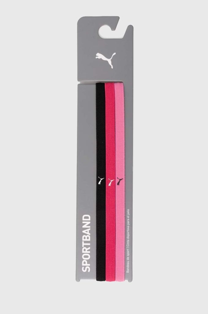 Puma bentite pentru cap 3-pack culoarea roșu