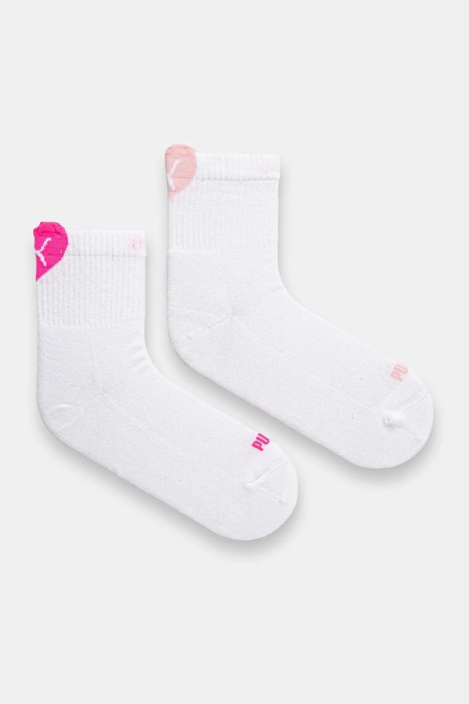 Puma șosete 2-pack culoarea alb