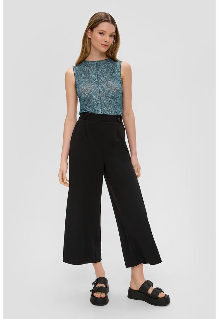 Q/S by s.Oliver - Top cu decolteu la baza gatului si model-FEMEI/IMBRACAMINTE/Bluze-IMBRACAMINTE/Bluze