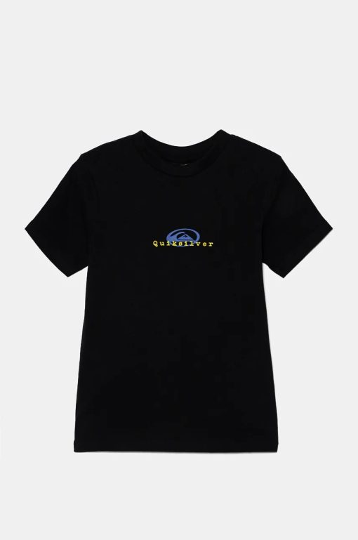 Quiksilver tricou de bumbac pentru copii THERMAL LOGO BMY culoarea negru