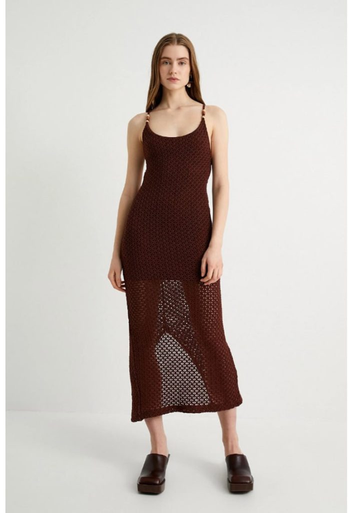 Rochie croseta cu slit pe partea din spate - fara maneci-FEMEI/IMBRACAMINTE/Rochii-IMBRACAMINTE/Rochii