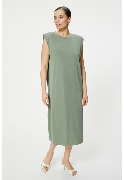 Rochie cu croiala dreapta si buzunare laterale-FEMEI/IMBRACAMINTE/Rochii-IMBRACAMINTE/Rochii