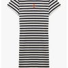 Rochie cu dungi si maneci scurte-FETE/IMBRACAMINTE/Rochii-IMBRACAMINTE/Rochii