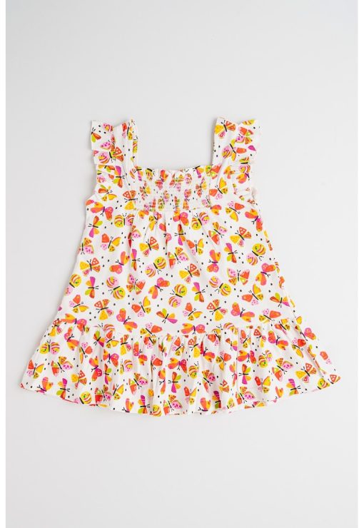 Rochie de bumbac cu imprimeu-FETE/IMBRACAMINTE/Rochii-IMBRACAMINTE/Rochii