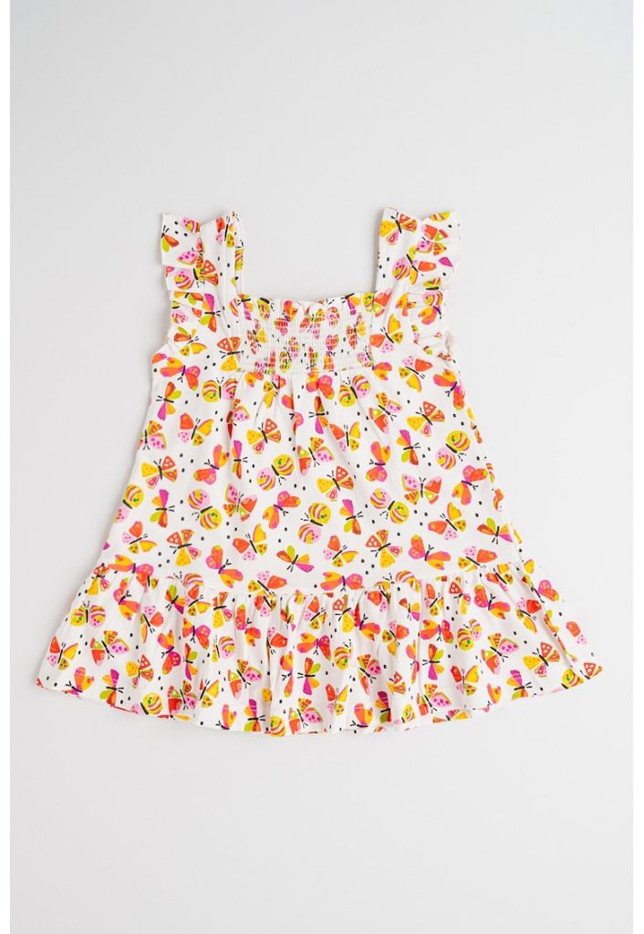Rochie de bumbac cu imprimeu-FETE/IMBRACAMINTE/Rochii-IMBRACAMINTE/Rochii