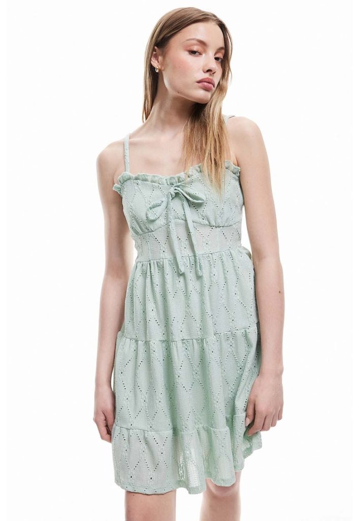 Rochie din dantela sangallo cu broderie-FEMEI/IMBRACAMINTE/Rochii-IMBRACAMINTE/Rochii