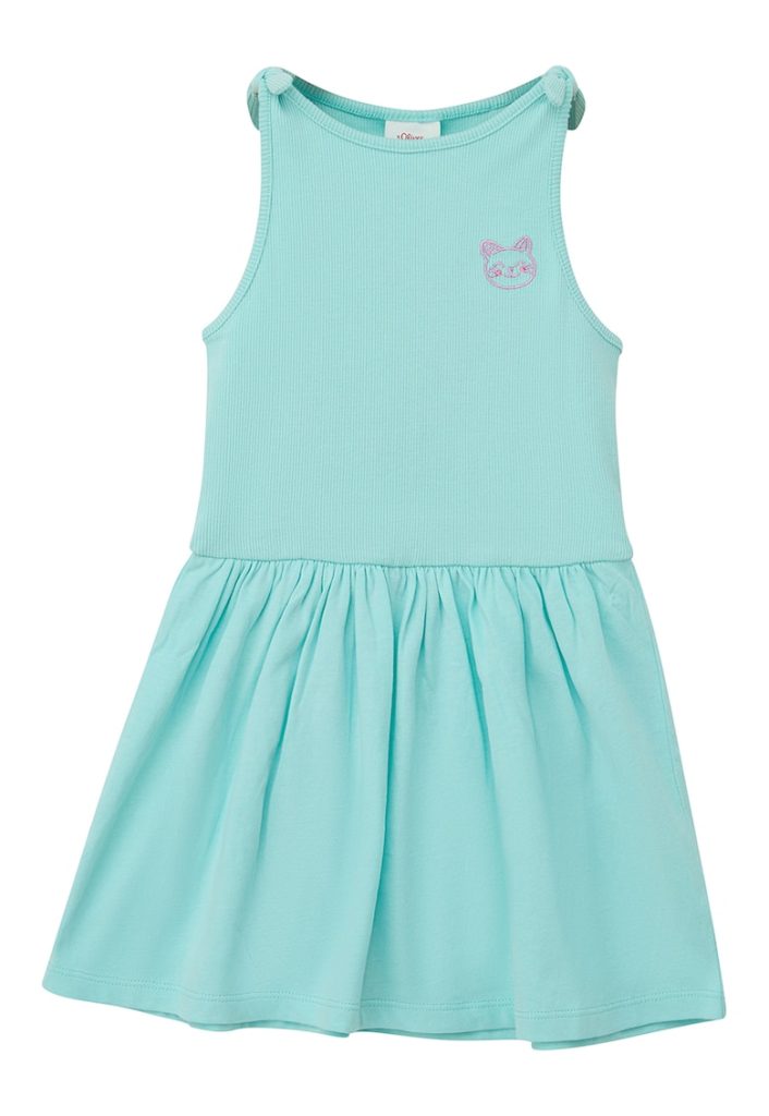 Rochie evazata din amestec de bumbac-FETE/IMBRACAMINTE/Rochii-IMBRACAMINTE/Rochii
