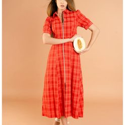 Rochie midi cu fermoar Fantasia-FEMEI/IMBRACAMINTE/Rochii-IMBRACAMINTE/Rochii