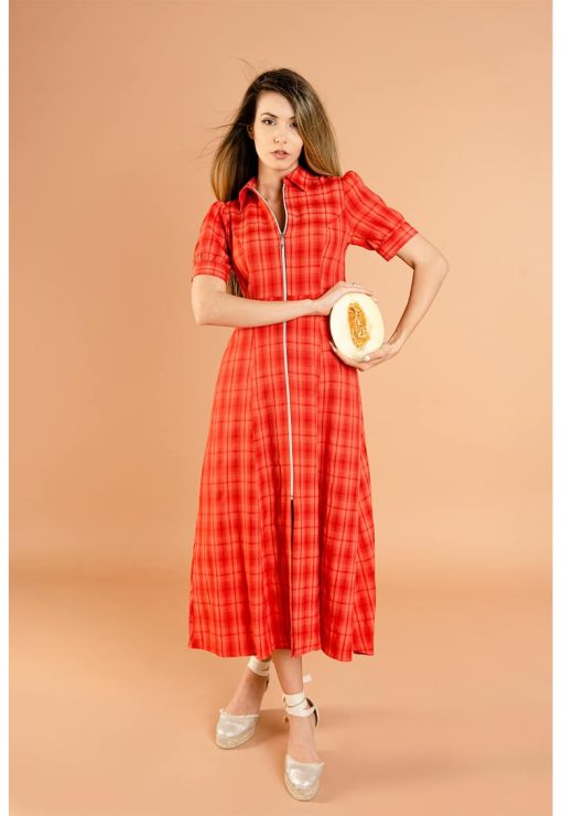 Rochie midi cu fermoar Fantasia-FEMEI/IMBRACAMINTE/Rochii-IMBRACAMINTE/Rochii